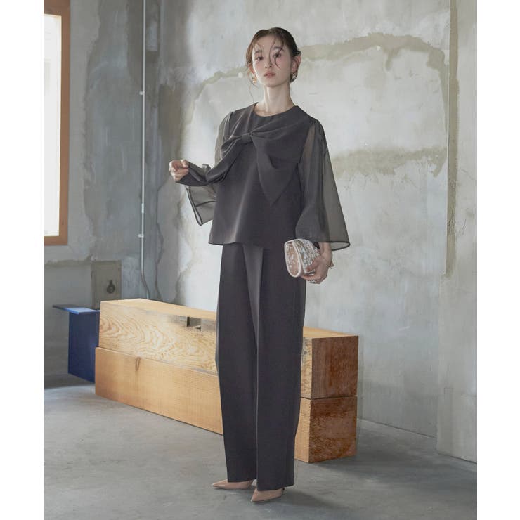 アシンメトリーリボントップスセットアップ | RUIRUE BOUTIQUE | 詳細画像22 