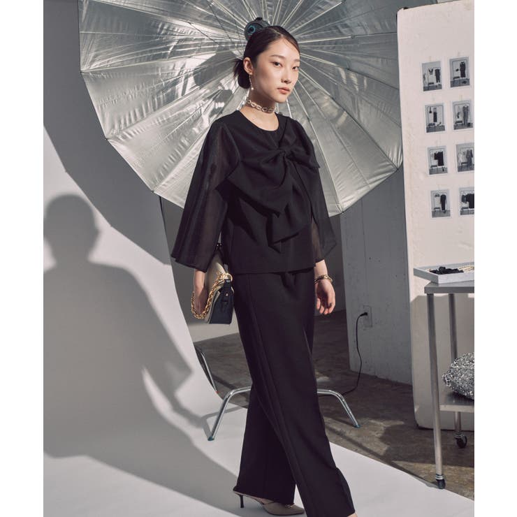 アシンメトリーリボントップスセットアップ | RUIRUE BOUTIQUE | 詳細画像6 