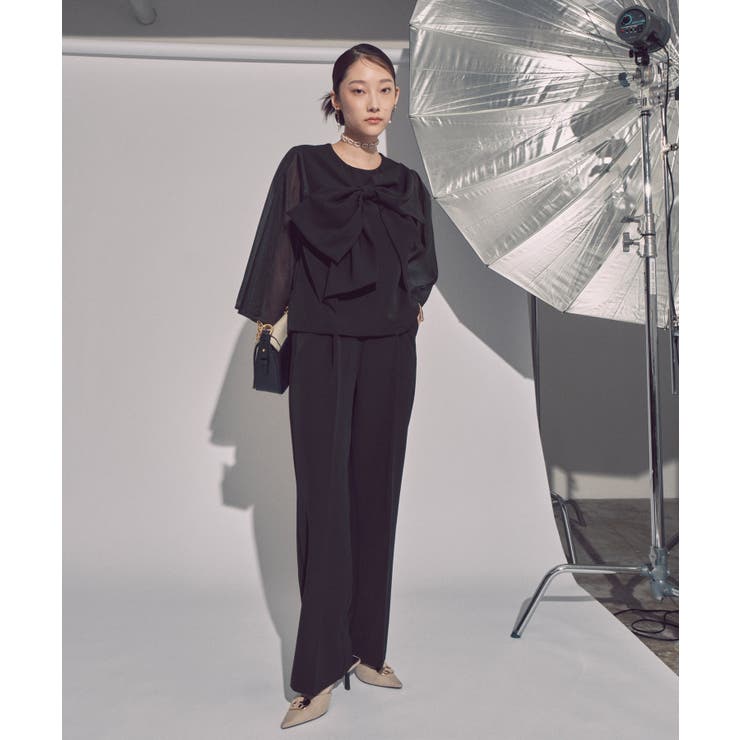 アシンメトリーリボントップスセットアップ | RUIRUE BOUTIQUE | 詳細画像7 