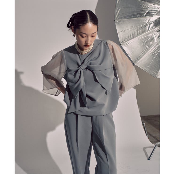 アシンメトリーリボントップスセットアップ | RUIRUE BOUTIQUE | 詳細画像9 