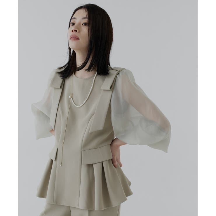 ショルダーリボンペプラムセットアップ | RUIRUE BOUTIQUE | 詳細画像18 