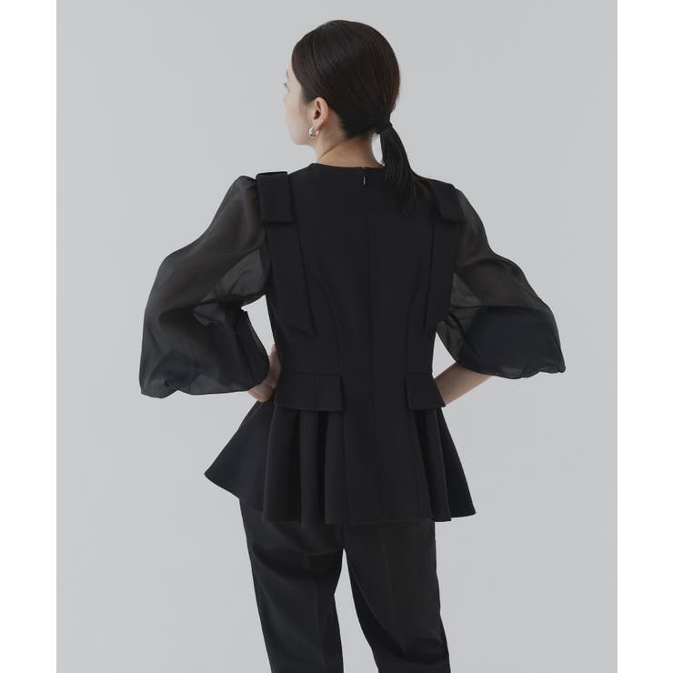 ショルダーリボンペプラムセットアップ | RUIRUE BOUTIQUE | 詳細画像8 