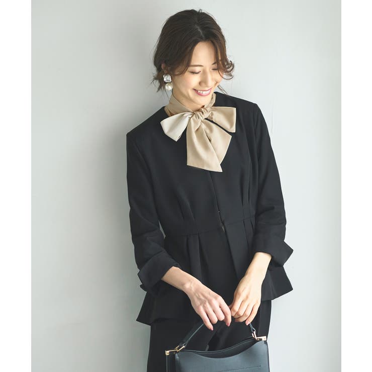 ノーカラーウエストタックペプラムパンツスーツ3点セット | RUIRUE BOUTIQUE | 詳細画像34 