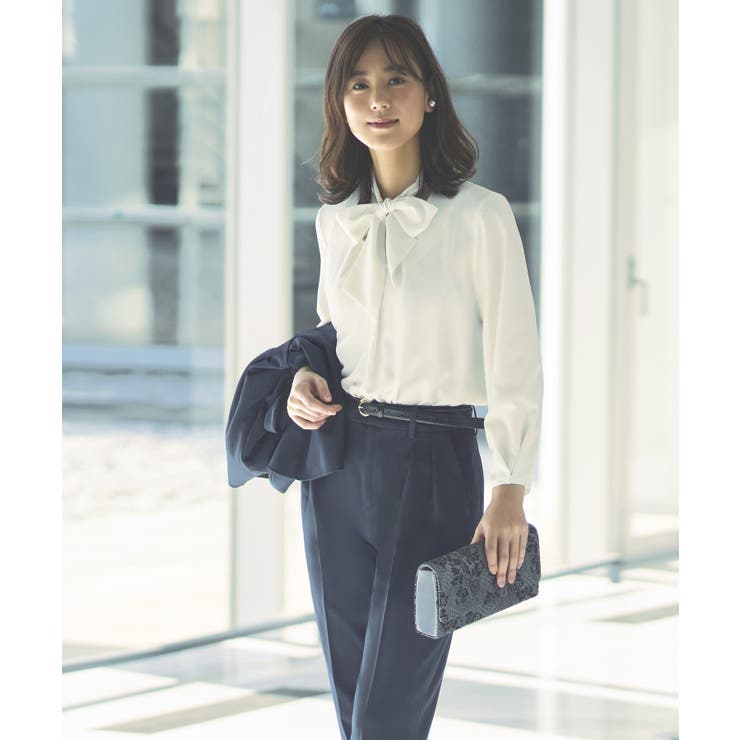 ノーカラーウエストタックペプラムパンツスーツ3点セット | RUIRUE BOUTIQUE | 詳細画像9 