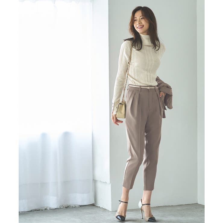 ノーカラーフレアーペプラムパンツスーツ | RUIRUE BOUTIQUE | 詳細画像24 