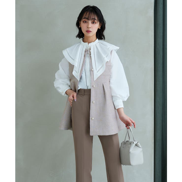 カラーツイードジレ＆スリムストレートパンツスーツ | RUIRUE BOUTIQUE | 詳細画像10 