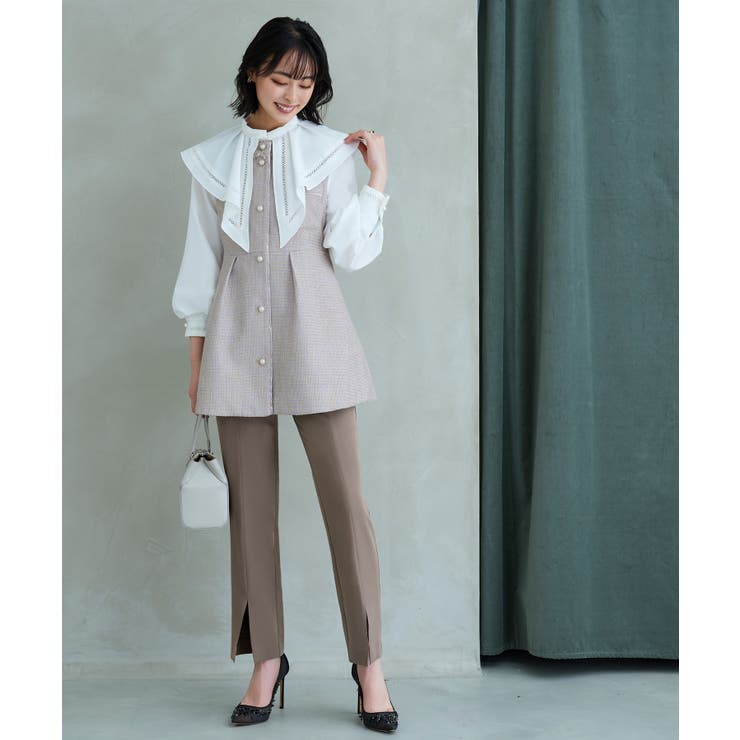 カラーツイードジレ＆スリムストレートパンツスーツ | RUIRUE BOUTIQUE | 詳細画像8 
