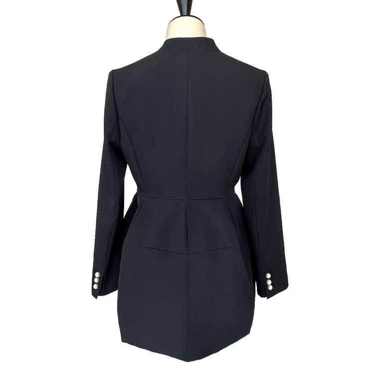 ノーカラーコクーンペプラムスリムパンツスーツ | RUIRUE BOUTIQUE | 詳細画像25 