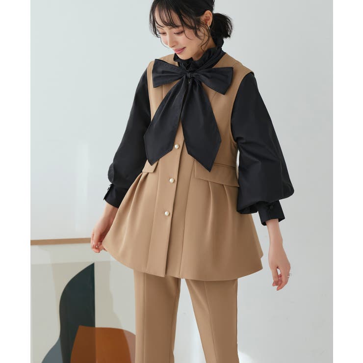パールボタンジレ＆スリムストレートパンツ | RUIRUE BOUTIQUE | 詳細画像12 