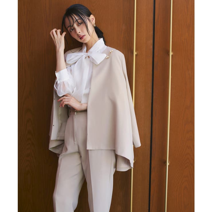 ノーカラーフレアジャケット＆テーパードパンツセットアップスーツ | RUIRUE BOUTIQUE | 詳細画像11 