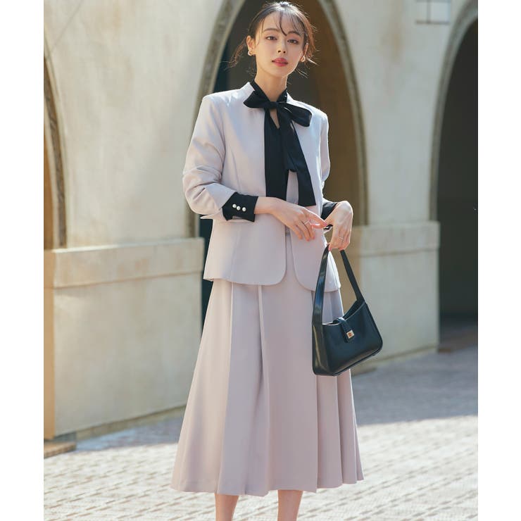 【洗える ストレッチ】楽ちんベーシックスーツ ノーカラージャケット | RUIRUE BOUTIQUE | 詳細画像15 
