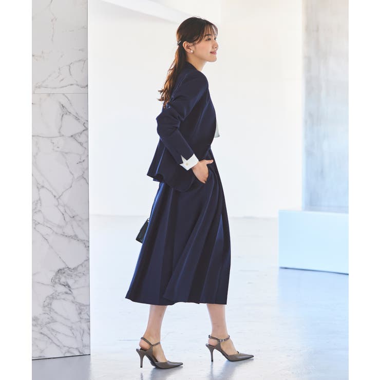 【洗える ストレッチ】楽ちんベーシックスーツ ノーカラージャケット | RUIRUE BOUTIQUE | 詳細画像5 