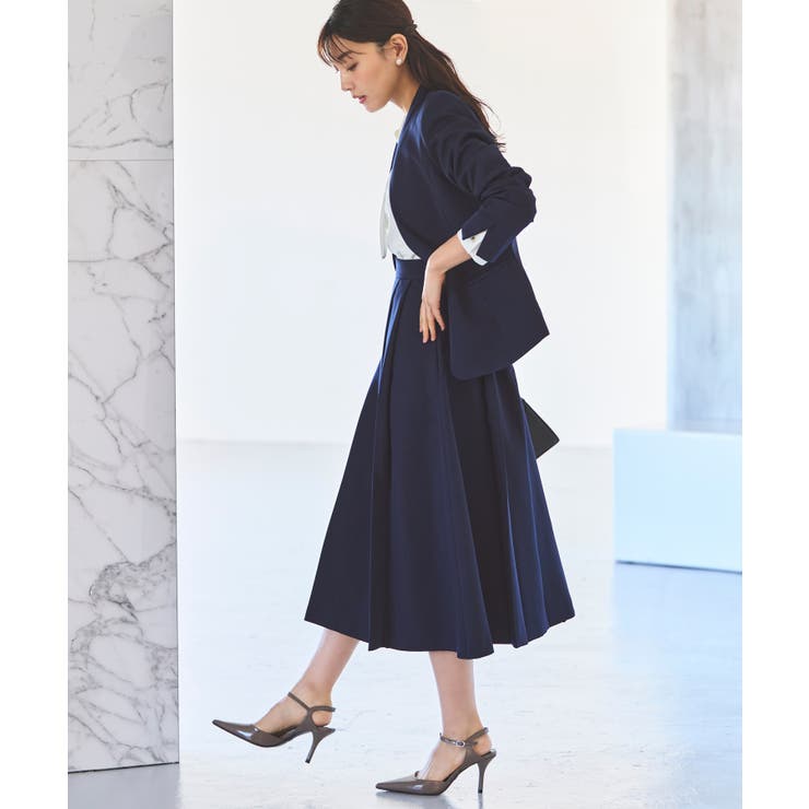 【洗える ストレッチ】楽ちんベーシックスーツ ノーカラージャケット | RUIRUE BOUTIQUE | 詳細画像6 