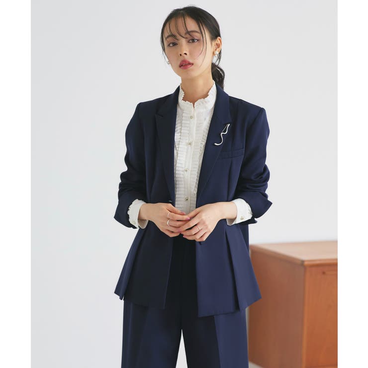 【洗える ストレッチ】楽ちんベーシックスーツ スリットヘムテーラードジャケット | RUIRUE BOUTIQUE | 詳細画像10 