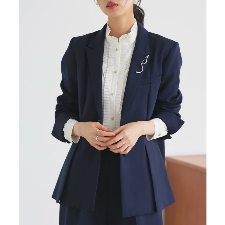 【洗える ストレッチ】楽ちんベーシックスーツ スリットヘムテーラードジャケット | RUIRUE BOUTIQUE | 詳細画像14 