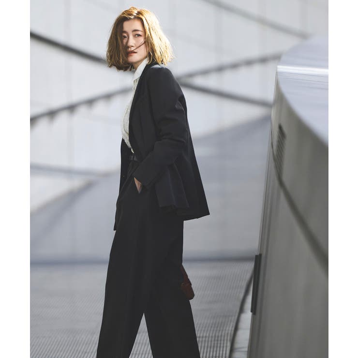 【洗える ストレッチ】楽ちんベーシックスーツ スリットヘムテーラードジャケット | RUIRUE BOUTIQUE | 詳細画像5 