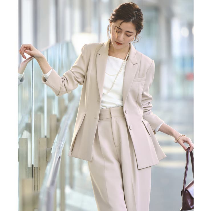 【洗える ストレッチ】楽ちんベーシックスーツ スリットヘムテーラードジャケット | RUIRUE BOUTIQUE | 詳細画像7 