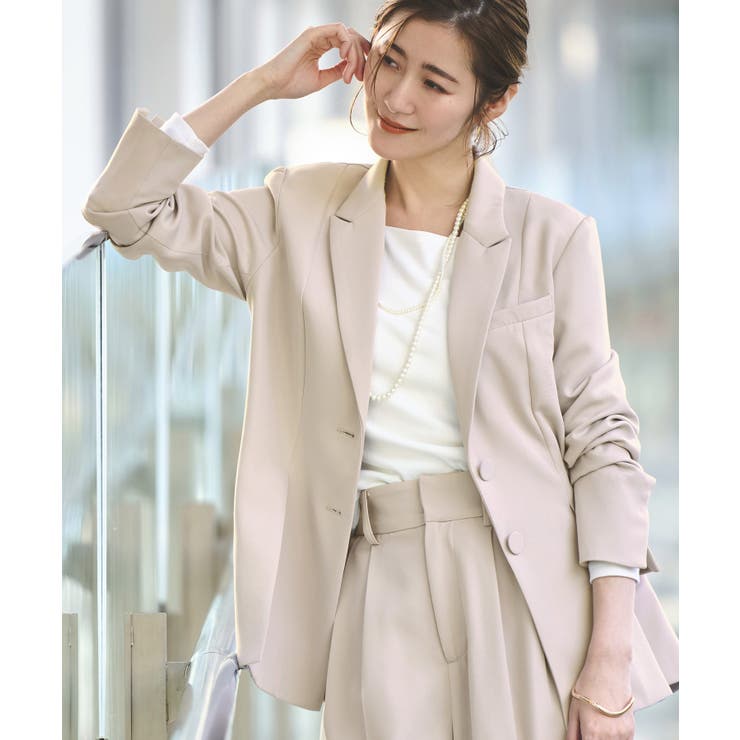 【洗える ストレッチ】楽ちんベーシックスーツ スリットヘムテーラードジャケット | RUIRUE BOUTIQUE | 詳細画像9 