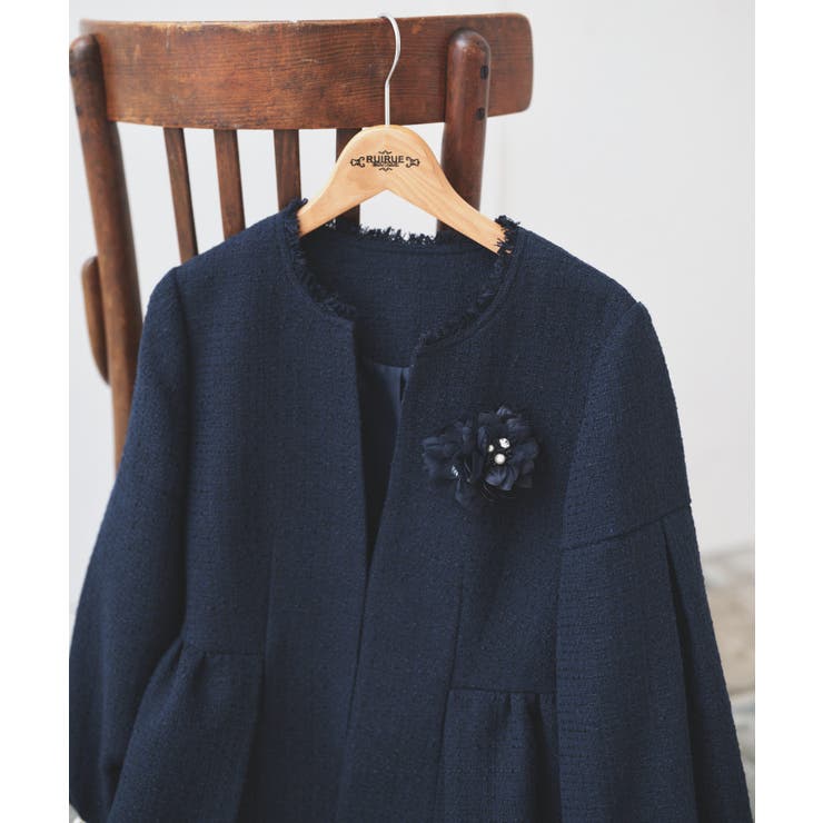 ノーカラーツイードペプラムパンツスーツ | RUIRUE BOUTIQUE | 詳細画像35 