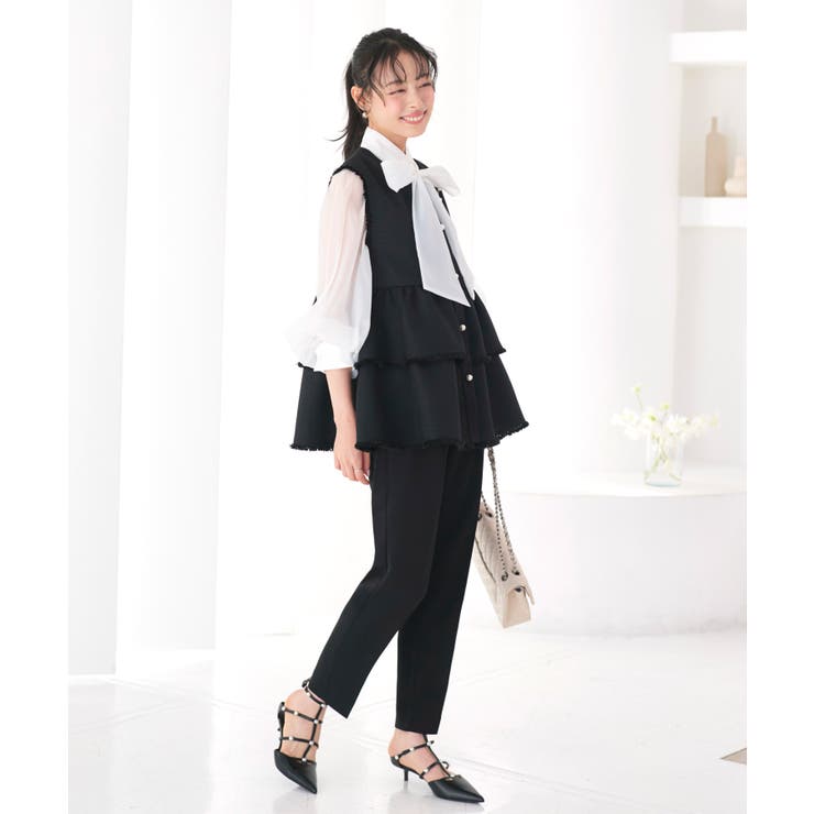 ツイードティアードペプラムジレ＆テーパードパンツ | RUIRUE BOUTIQUE | 詳細画像11 