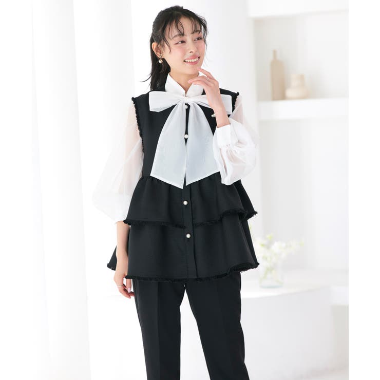 ツイードティアードペプラムジレ＆テーパードパンツ | RUIRUE BOUTIQUE | 詳細画像12 