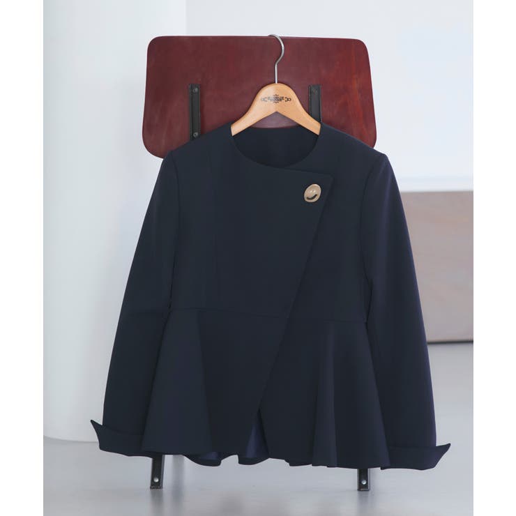 ノーカラーラップペプラムワイドパンツスーツ | RUIRUE BOUTIQUE | 詳細画像36 