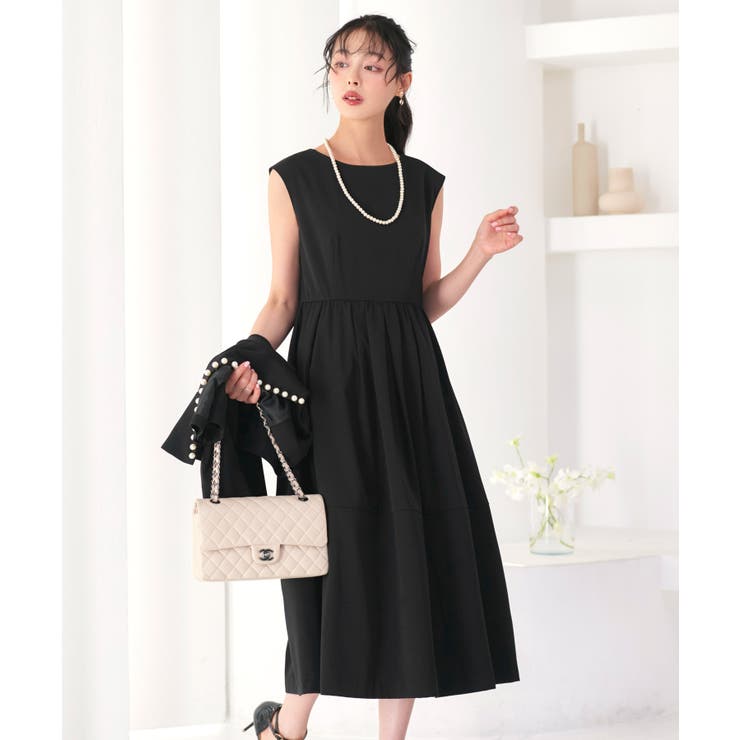 ノーカラーパールペプラムワンピーススーツ | RUIRUE BOUTIQUE | 詳細画像11 
