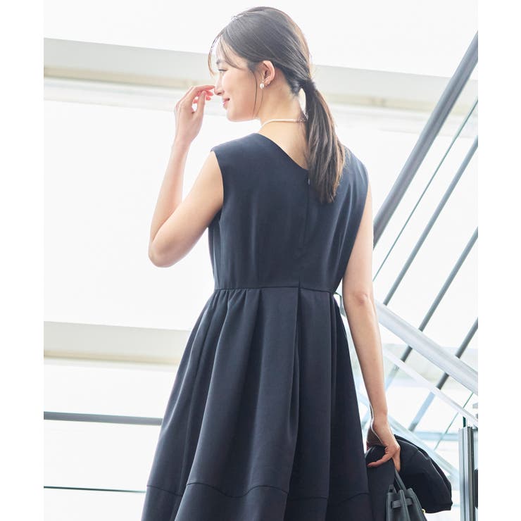 ノーカラーパールペプラムワンピーススーツ | RUIRUE BOUTIQUE | 詳細画像15 