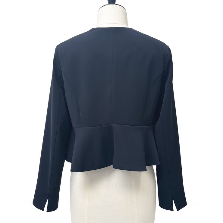 ノーカラーパールペプラムワンピーススーツ | RUIRUE BOUTIQUE | 詳細画像18 