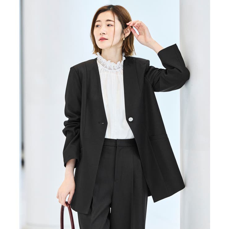 【3点set】 ドレスアップ ジャケットコート＆タックワイドパンツレースケープ | RUIRUE BOUTIQUE | 詳細画像6 