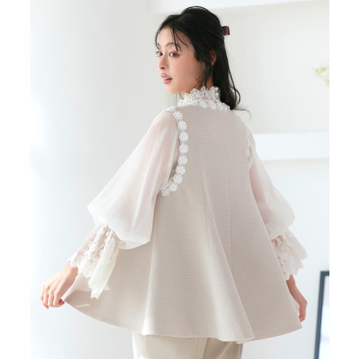 【2点set】 ドレスアップ・ツイードフレアジレ＆スリムテーパードパンツ | RUIRUE BOUTIQUE | 詳細画像8 