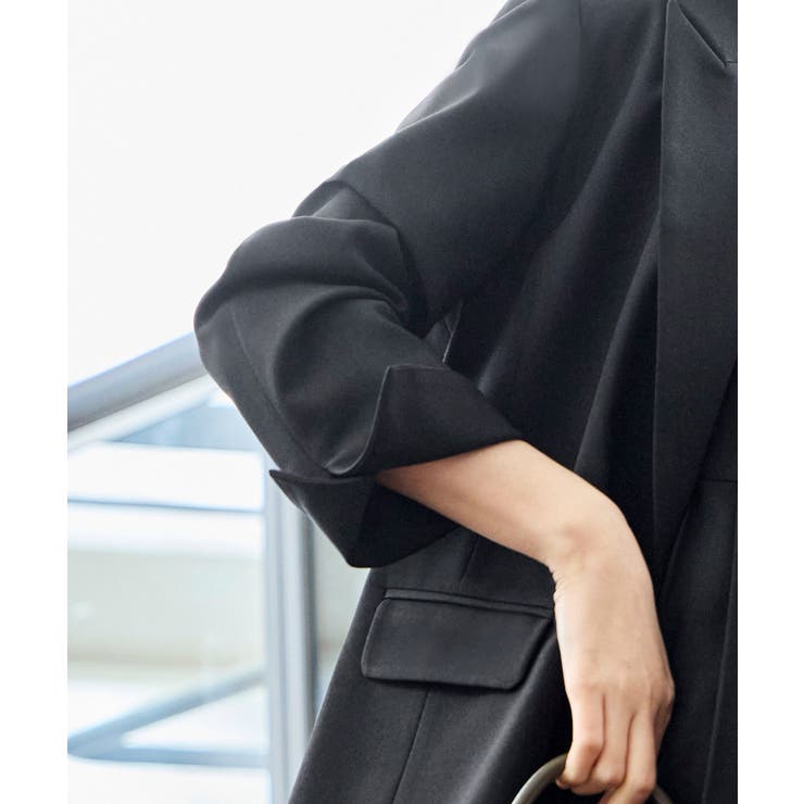 【3点】ピークドラペルジャケット＆ペプラムジレ＆タックワイドパンツセット | RUIRUE BOUTIQUE | 詳細画像21 