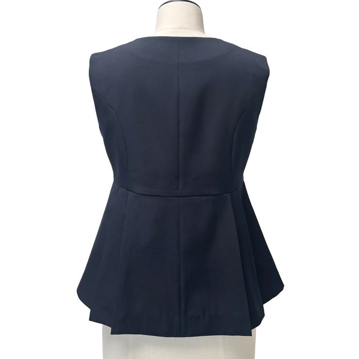 【3点】ピークドラペルジャケット＆ペプラムジレ＆タックワイドパンツセット | RUIRUE BOUTIQUE | 詳細画像24 