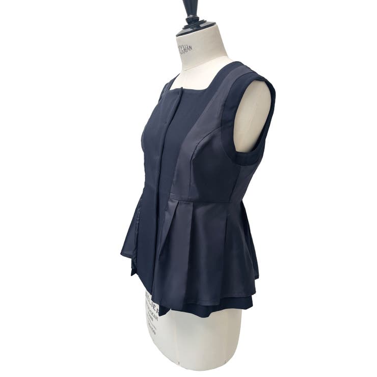 【3点】ピークドラペルジャケット＆ペプラムジレ＆タックワイドパンツセット | RUIRUE BOUTIQUE | 詳細画像35 