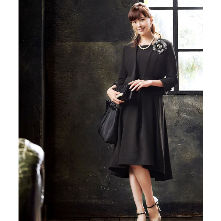 ブラック(B) | フィッシュテイルワンピアンサンブルスーツ | RUIRUE BOUTIQUE