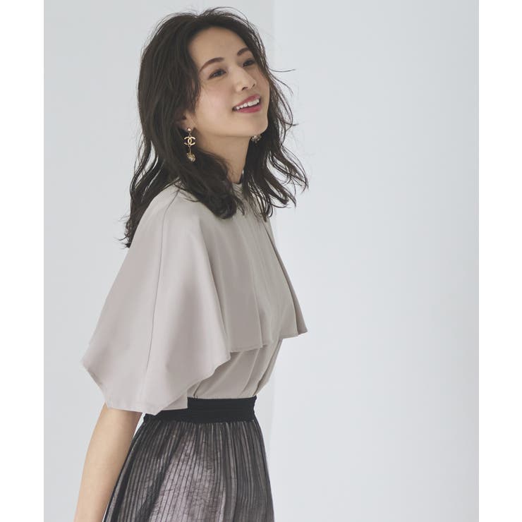 ピンタックケープスタンドカラーブラウス | RUIRUE BOUTIQUE | 詳細画像15 