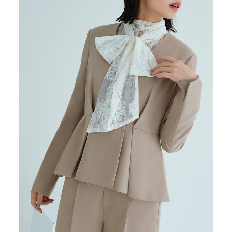 トライアングルレースボウタイブラウス | RUIRUE BOUTIQUE | 詳細画像10 
