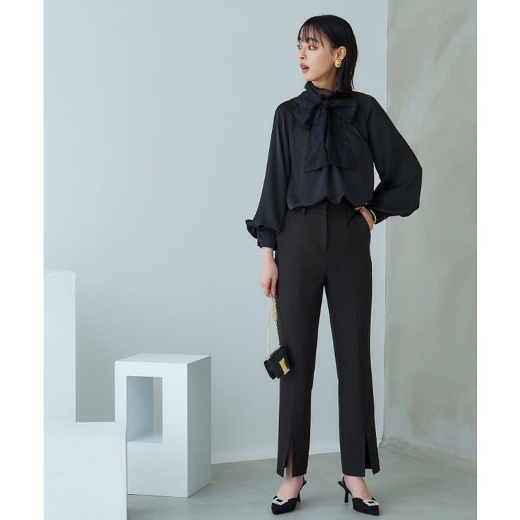 トライアングルレースボウタイブラウス | RUIRUE BOUTIQUE | 詳細画像18 