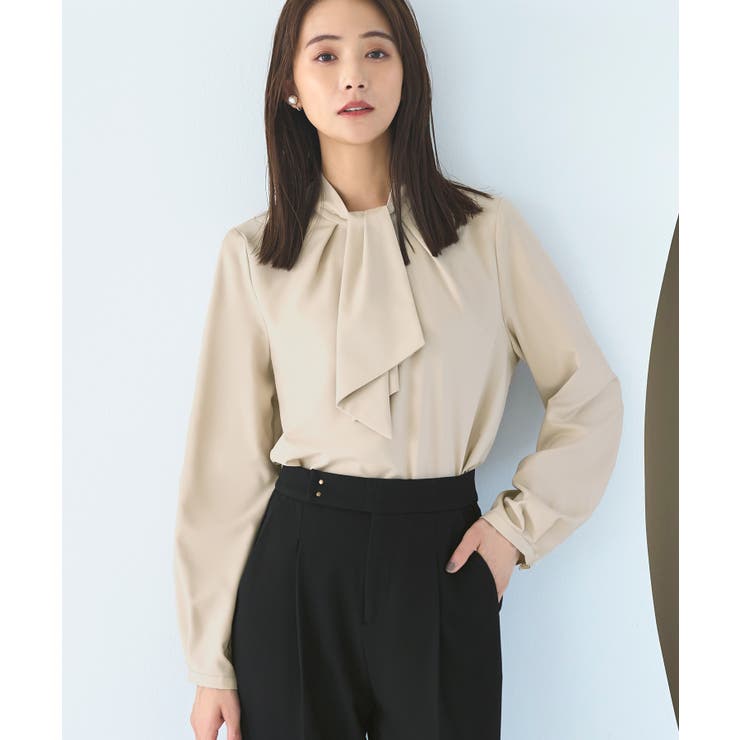 ベージュ(BE) | スカーフタイブラウス | RUIRUE BOUTIQUE