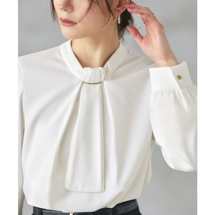 選べるデザイン フロントタックボウタイブラウス[長袖/半袖] | RUIRUE BOUTIQUE | 詳細画像11 