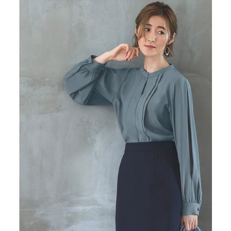 バンドカラータックブラウス | RUIRUE BOUTIQUE | 詳細画像7 