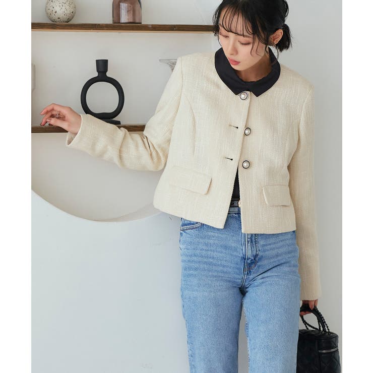 [ドレスアップデコルテ ブラウスシリーズ]シャツカラー タックブラウス | RUIRUE BOUTIQUE | 詳細画像14 