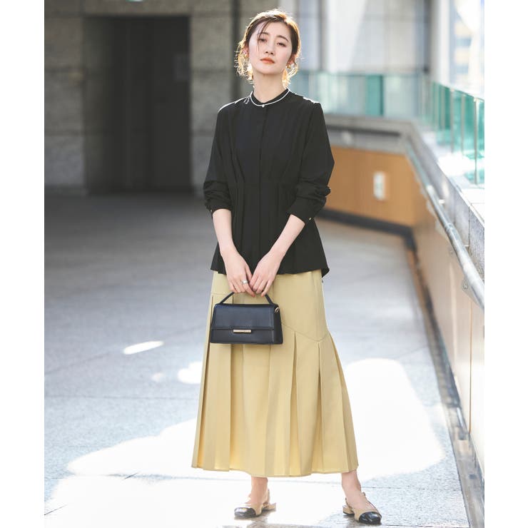 【洗える/ストレッチ】ウエストタックバンドカラーフレアブラウス | RUIRUE BOUTIQUE | 詳細画像8 