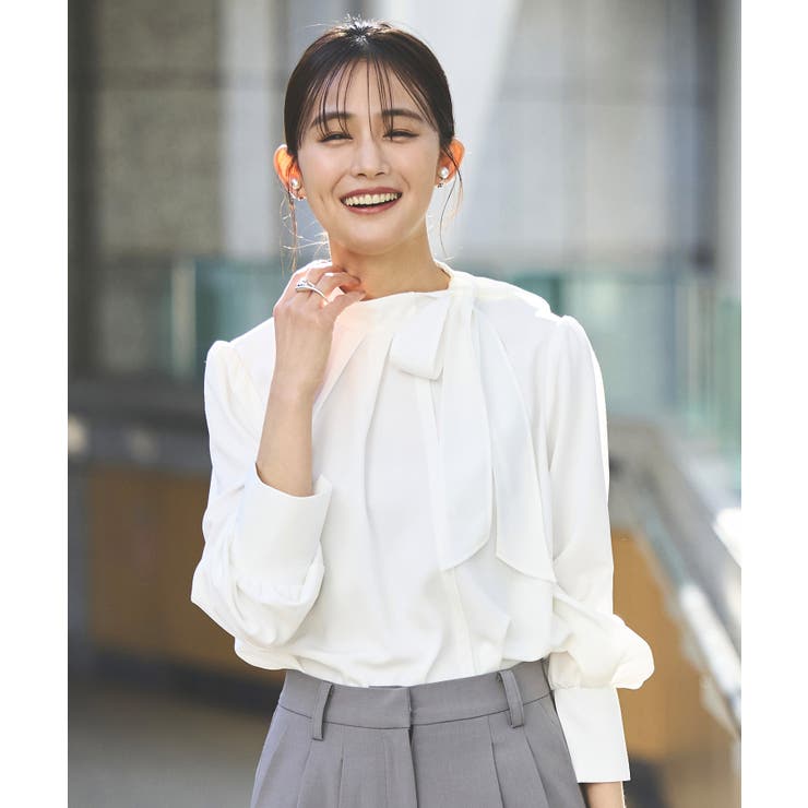 【洗える】サイドボウタイブラウス | RUIRUE BOUTIQUE | 詳細画像1 