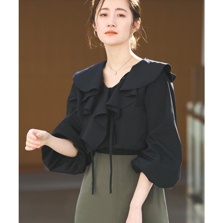 ラッフルフリルカラーブラウス | RUIRUE BOUTIQUE | 詳細画像14 