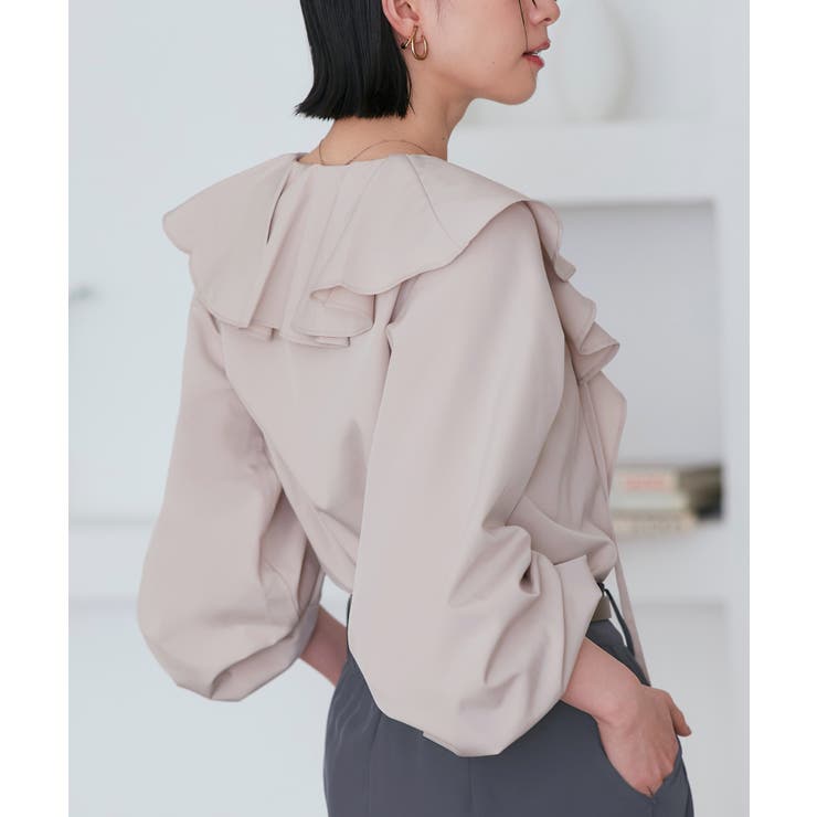 ラッフルフリルカラーブラウス | RUIRUE BOUTIQUE | 詳細画像9 