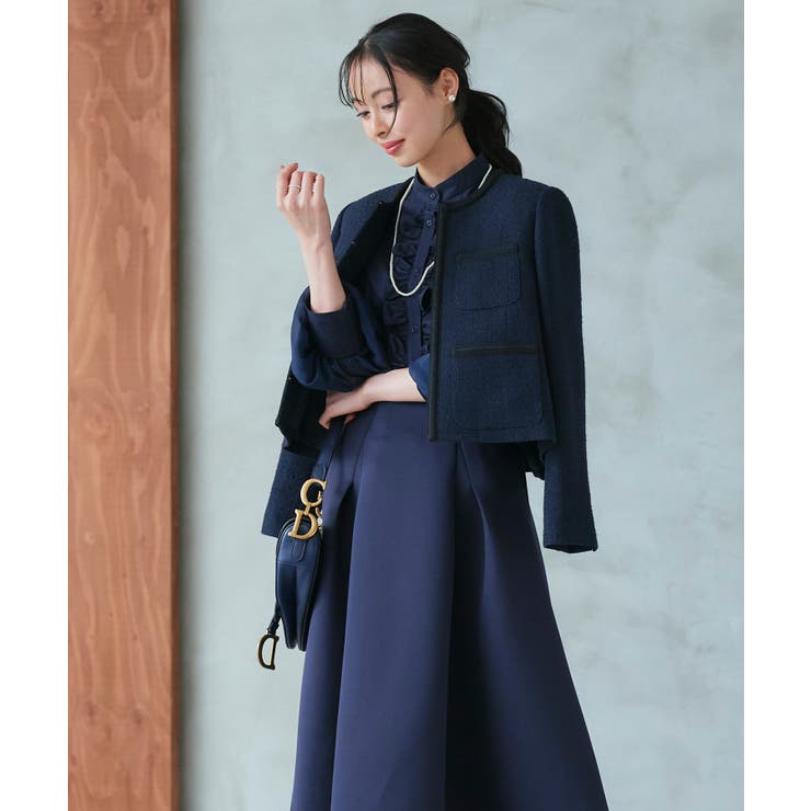 オーガンジースリーブフロントフリルブラウス | RUIRUE BOUTIQUE | 詳細画像10 