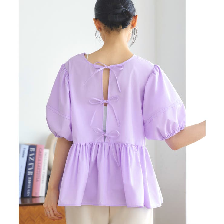 【洗える】前後2wayペプラムリボンブラウス | RUIRUE BOUTIQUE | 詳細画像12 