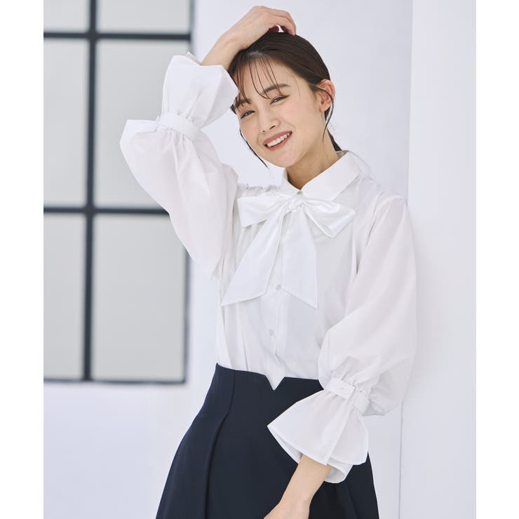 【洗える】2way プレシャス スタンダードシャツ(ボウタイ付) | RUIRUE BOUTIQUE | 詳細画像4 