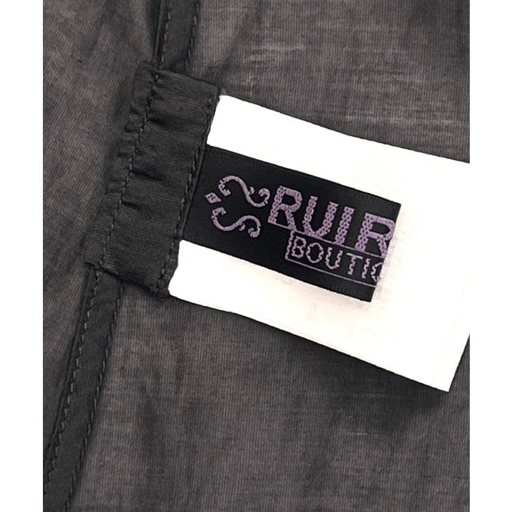 【洗える】選べる素材（シアー無地/ドット）フリルスタンドカラーブラウス | RUIRUE BOUTIQUE | 詳細画像27 